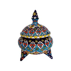 شکلات خوری سه پایه میناکاری روی سفال