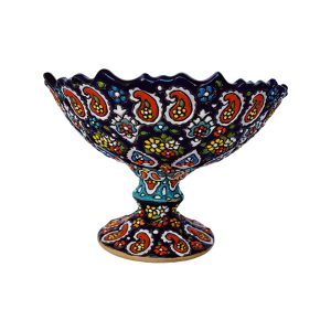 شکلات خوری تک پایه میناکاری روی سفال
