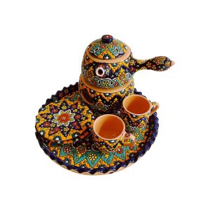 ست چای خوری میناکاری روی سفال