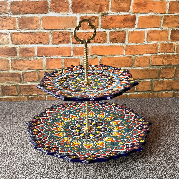 شیرینیخوری میناکاری دو طبقه کد 261