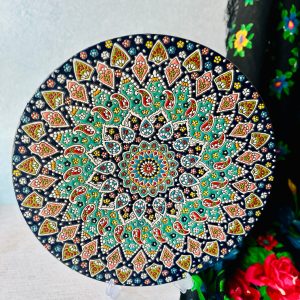 بشقاب میناکاری روی سفال ۴۰ سانتی