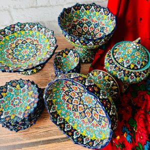 ست کامل پذیرایی میناکاری ۱۶ پارچه